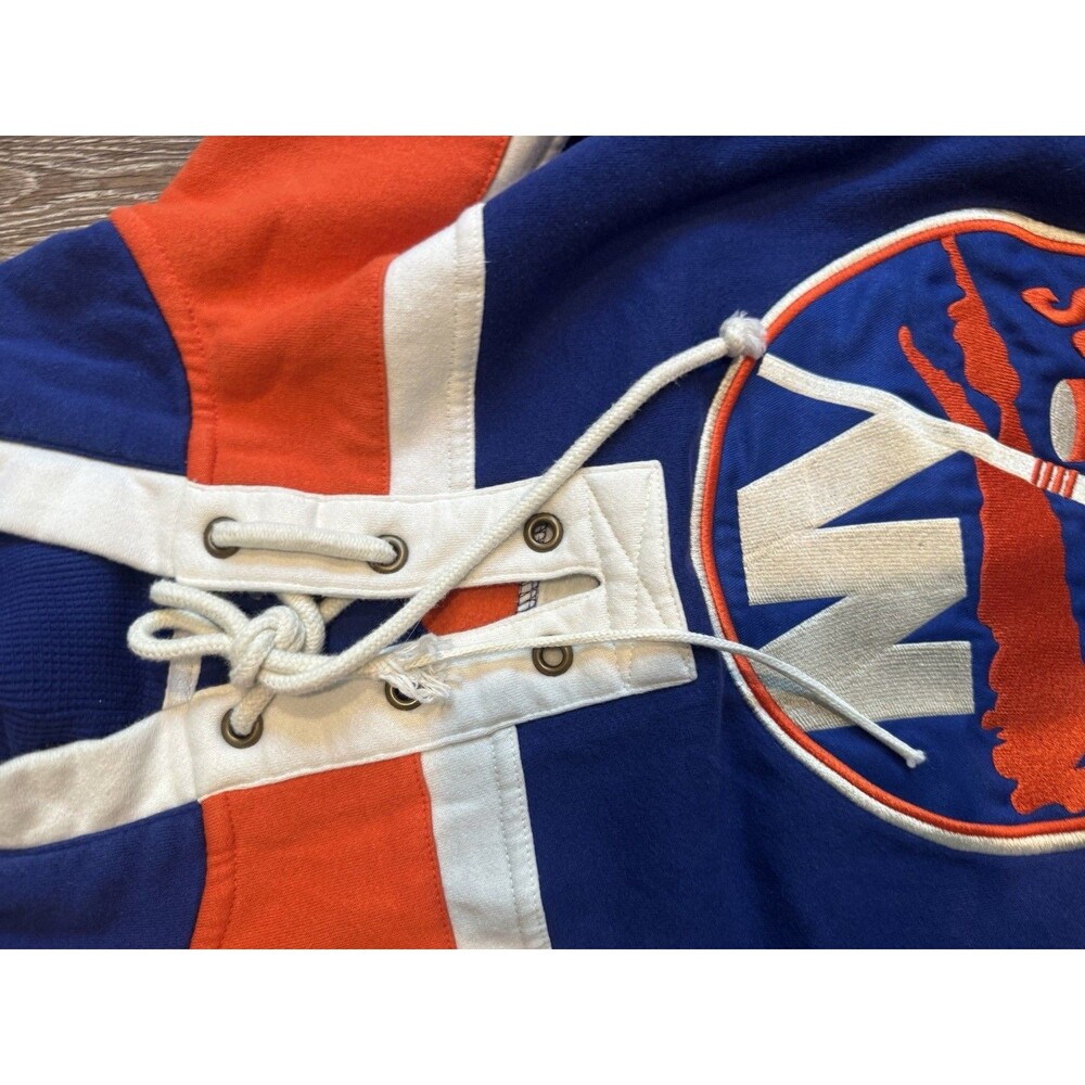 Men's Large '47 Brand NHL New York Islanders Hockey Jersey Style Hoodie - Picture 3 of 7